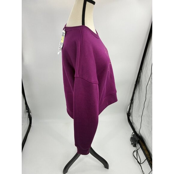 Love & Sports Womens M Sweatshirt Pullover Purple Graphic Crewneck Casual - Picture 3 of 7